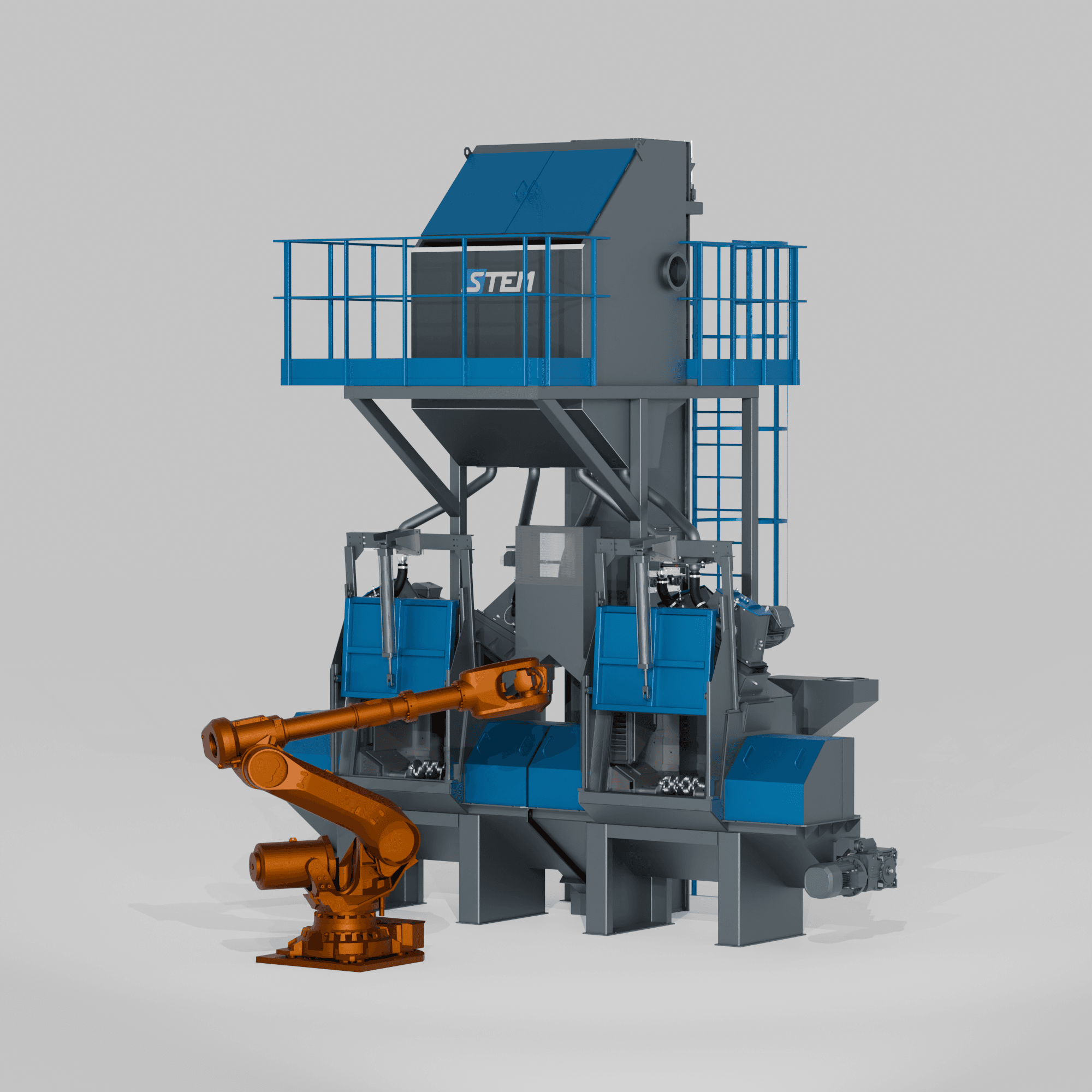 Tumble belt shotblasting machine